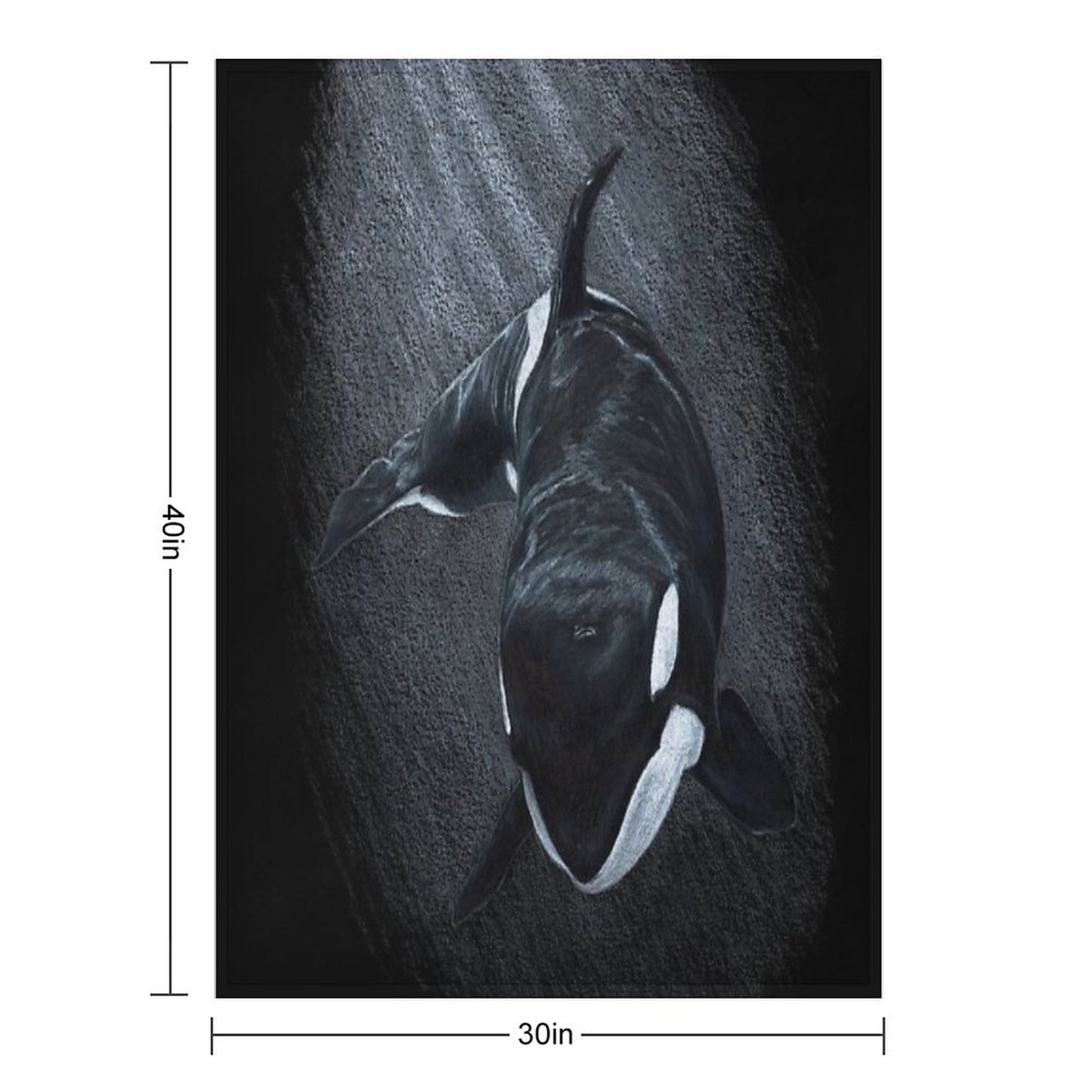 White Whale - Orca Throw Blanket
