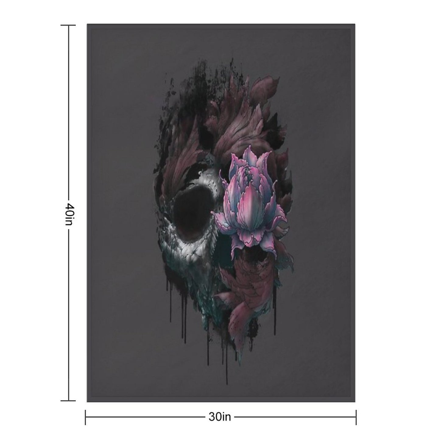 Death Blooms Throw Blanket