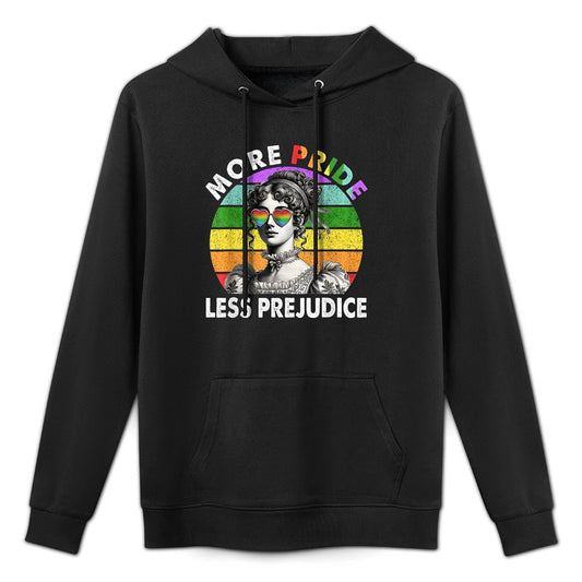 More Pride Less Prejudice Pride Month LGBTQ Gay Lesbian Moisture-Wicking Hoodie