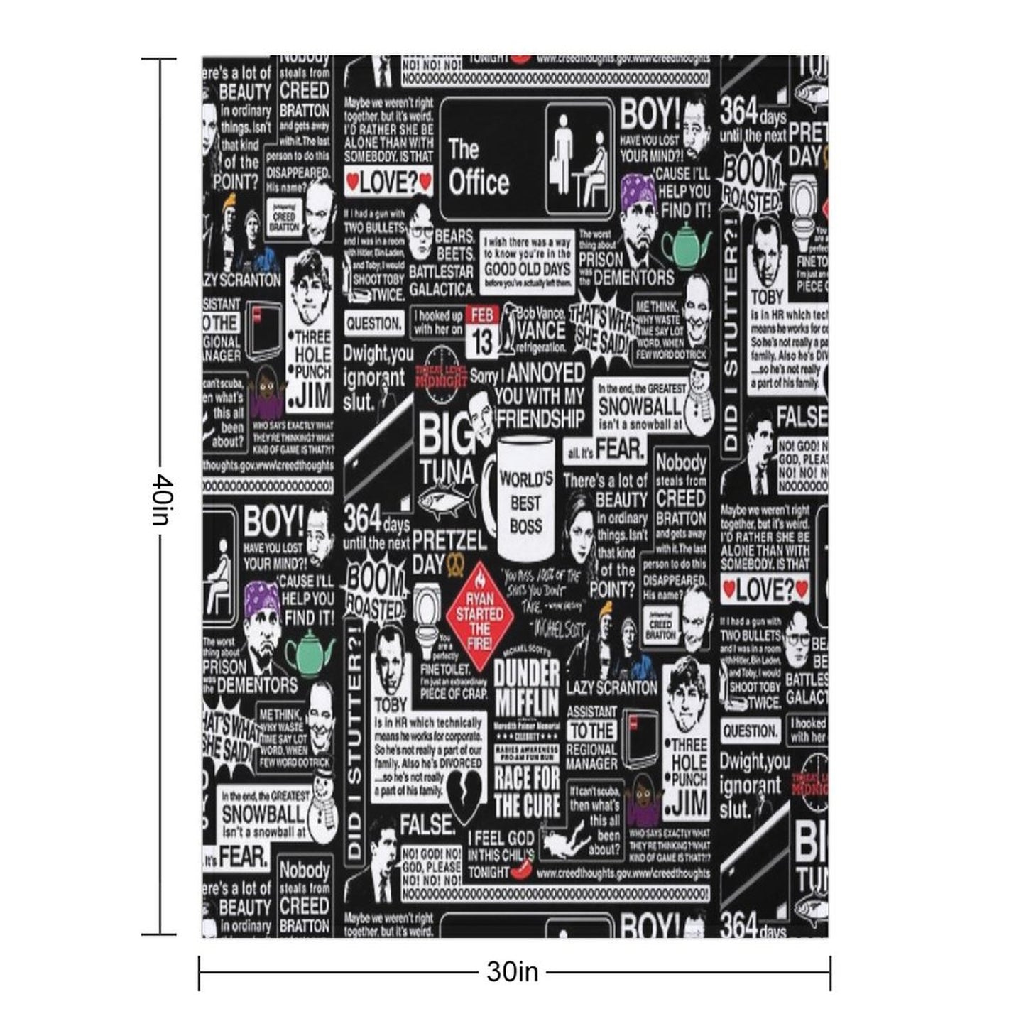 Wise Words From The Office - The Office Quotes Throw Blanket