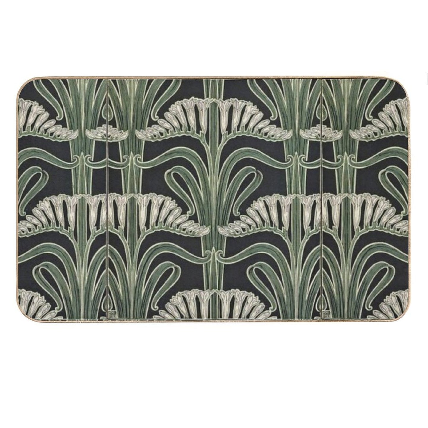 Art Nouveau Botanical Bath Mat