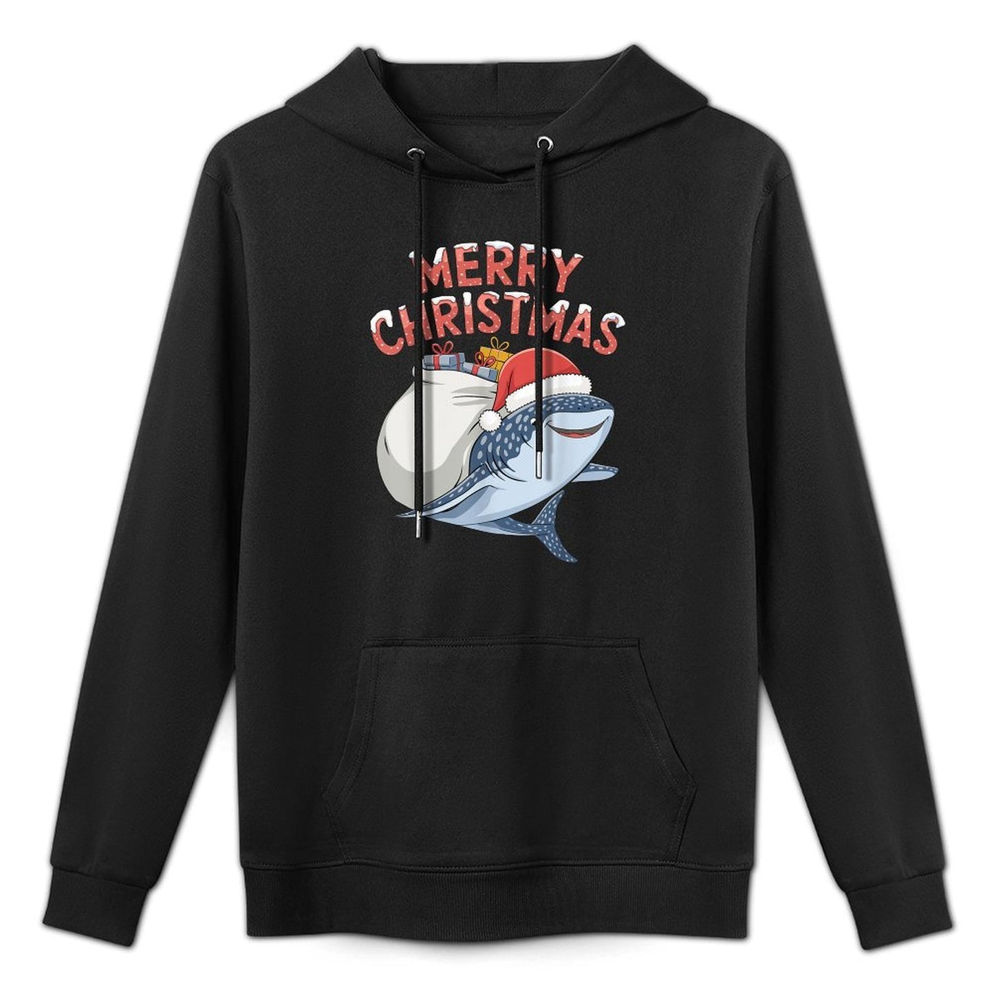 Merry Christmas Whale Shark Unisex Design Hoodie