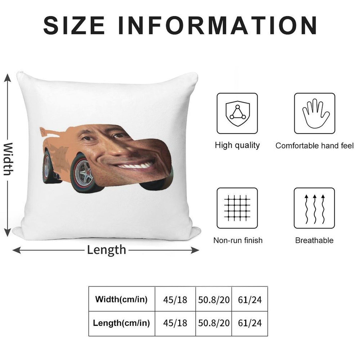 Lightning The Rock McQueen Soft Ultra-Soft Texture Throw Pillow