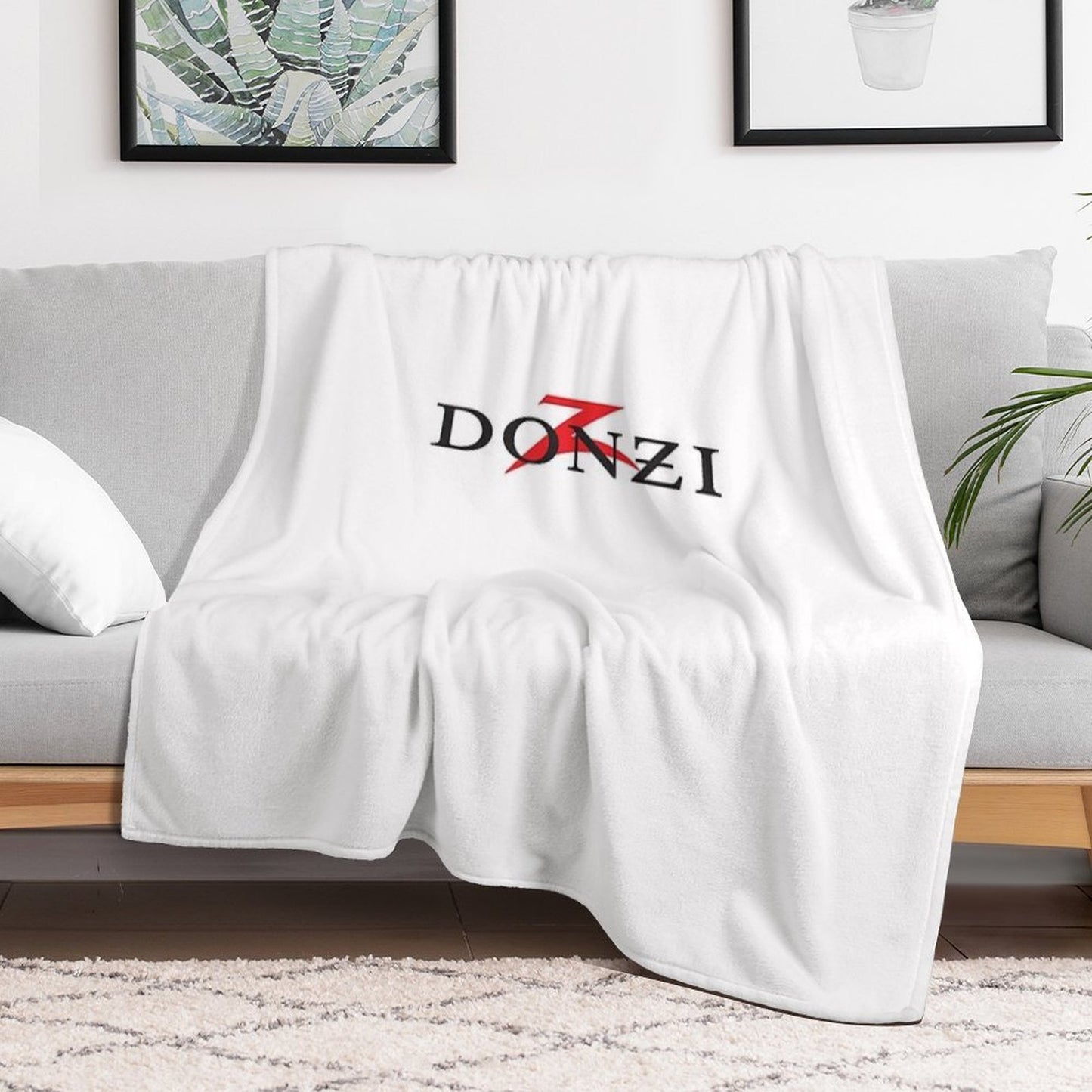 Donzi Marine Boats Powerboats Logo Throw Blanket