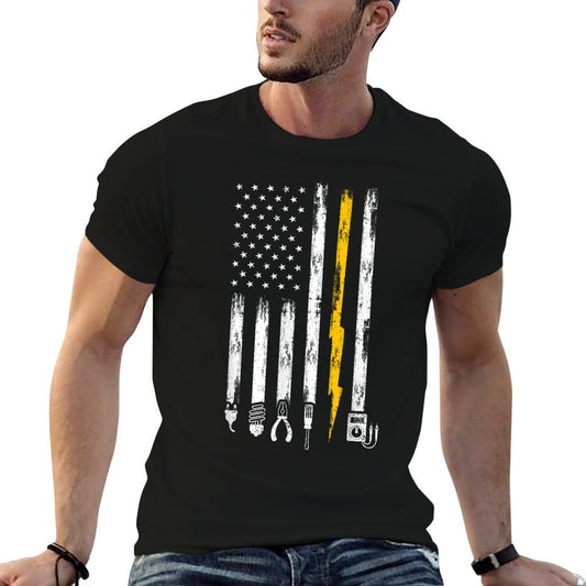 Electrician US Flag Tools for Electricians T-Shirt