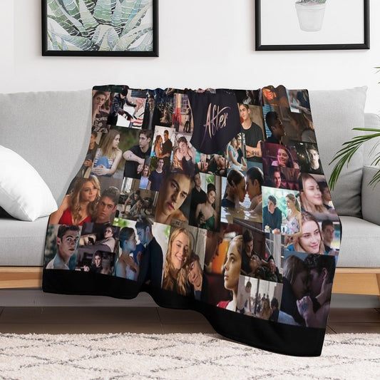 After Collage Throw Blanket