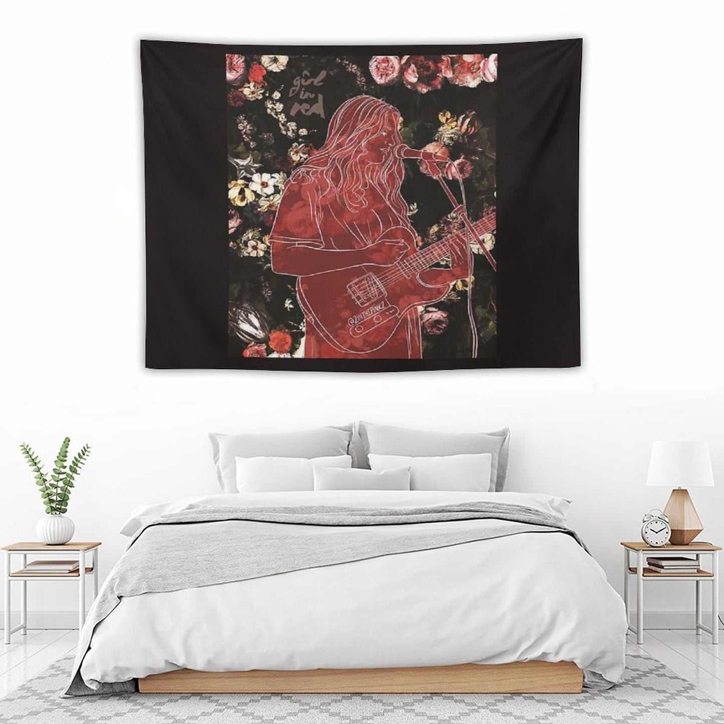Girl in Red Tapestry