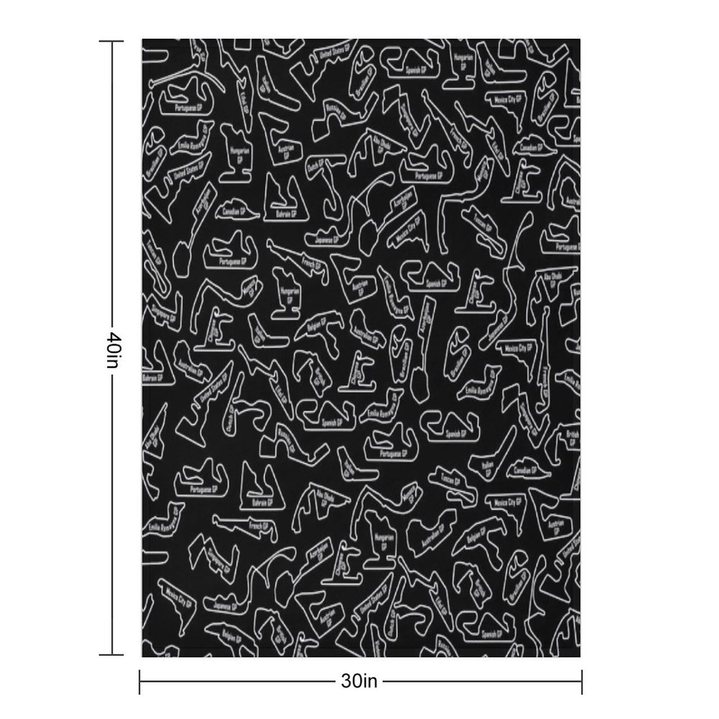 Race Circuits - Pattern Throw Blanket