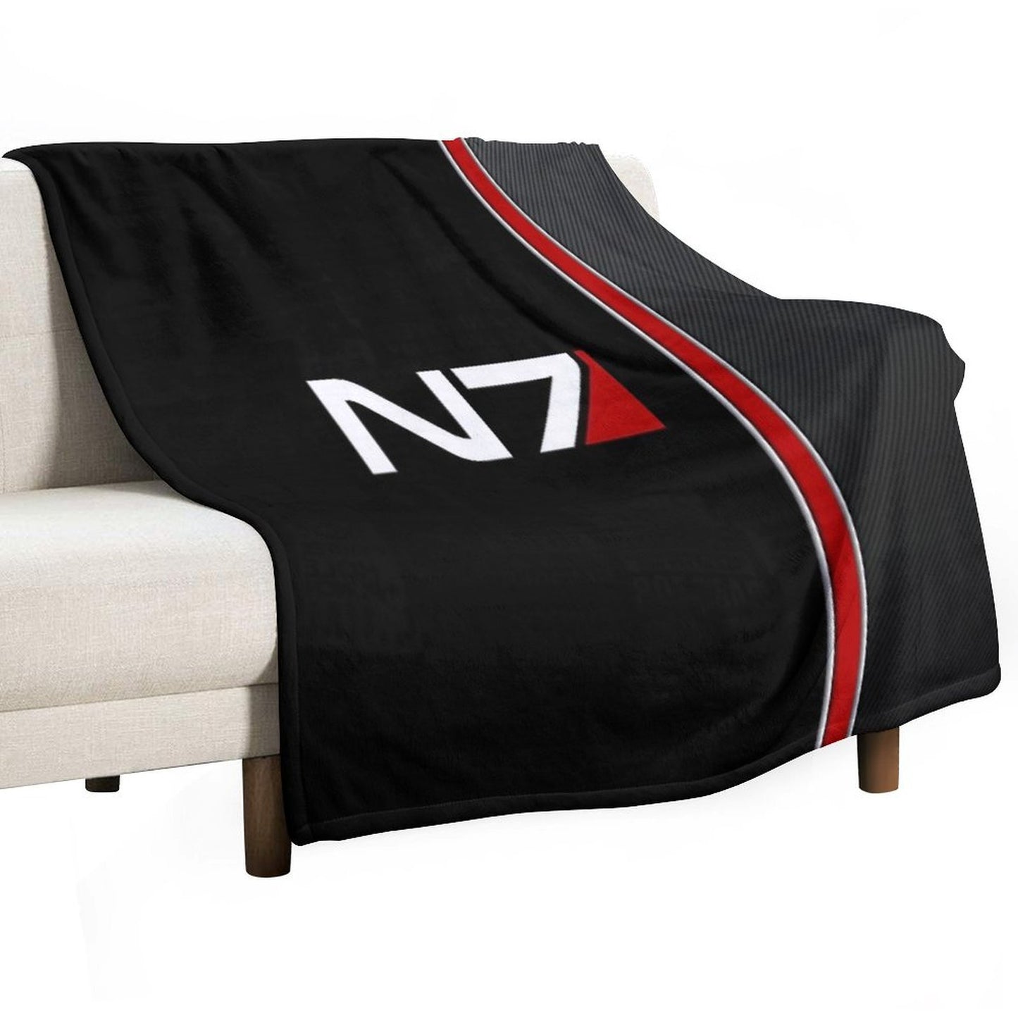 N7 Mass Effect Emblem! Throw Blanket