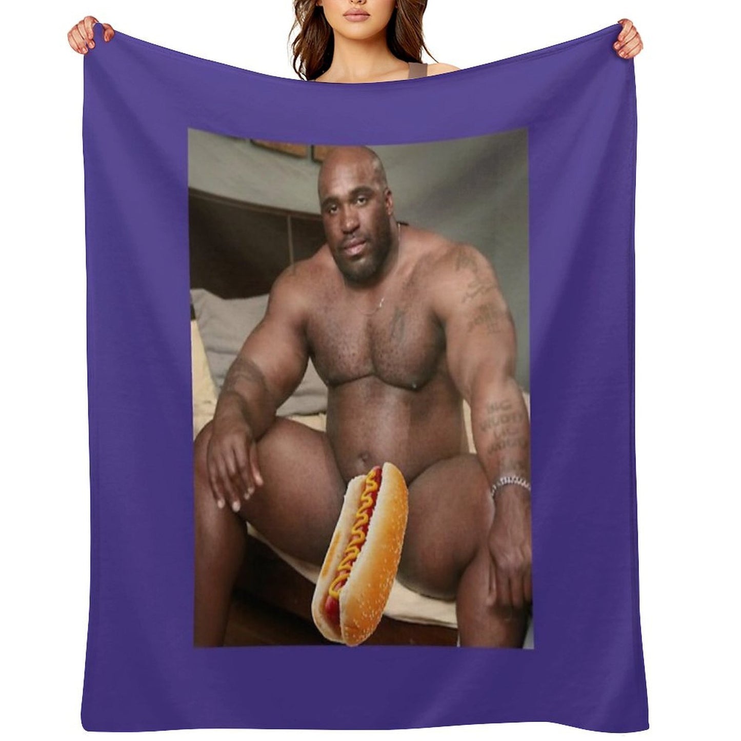 Big Dick Black Guy Meme Barry Wood Throw Blanket