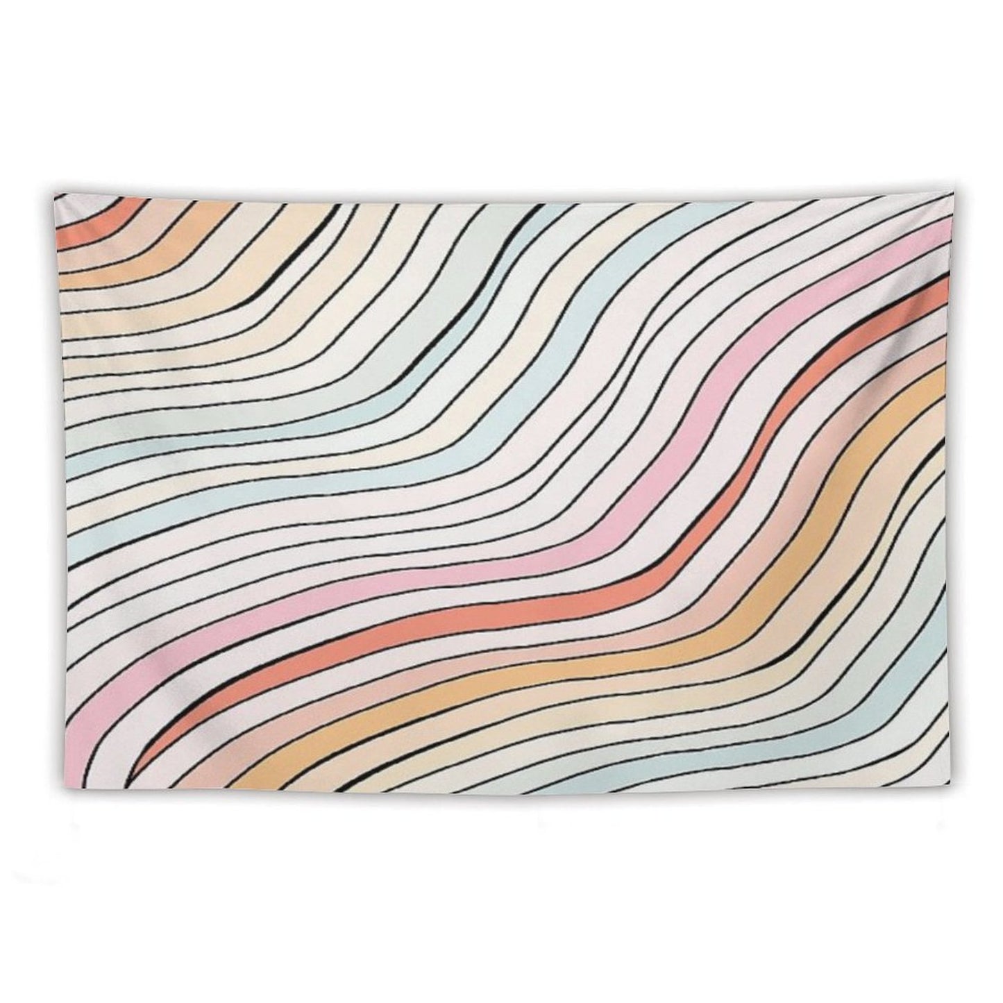 Wavy Summer Aesthetic Tapestry