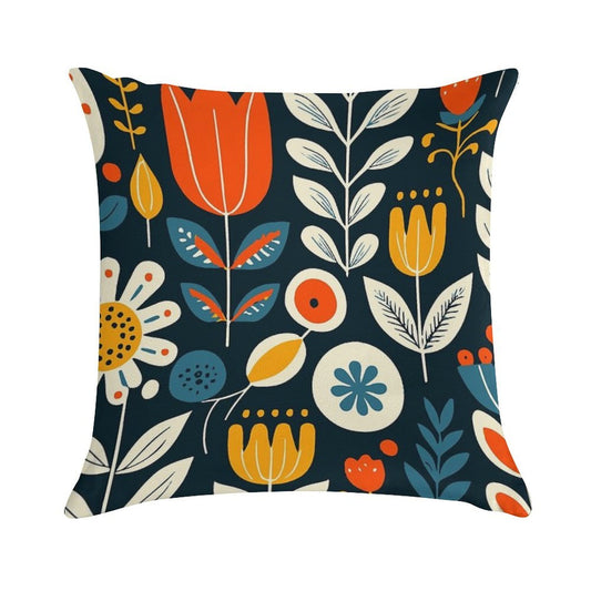 Scandinavian Floral Soft Gift Ready Throw Pillow