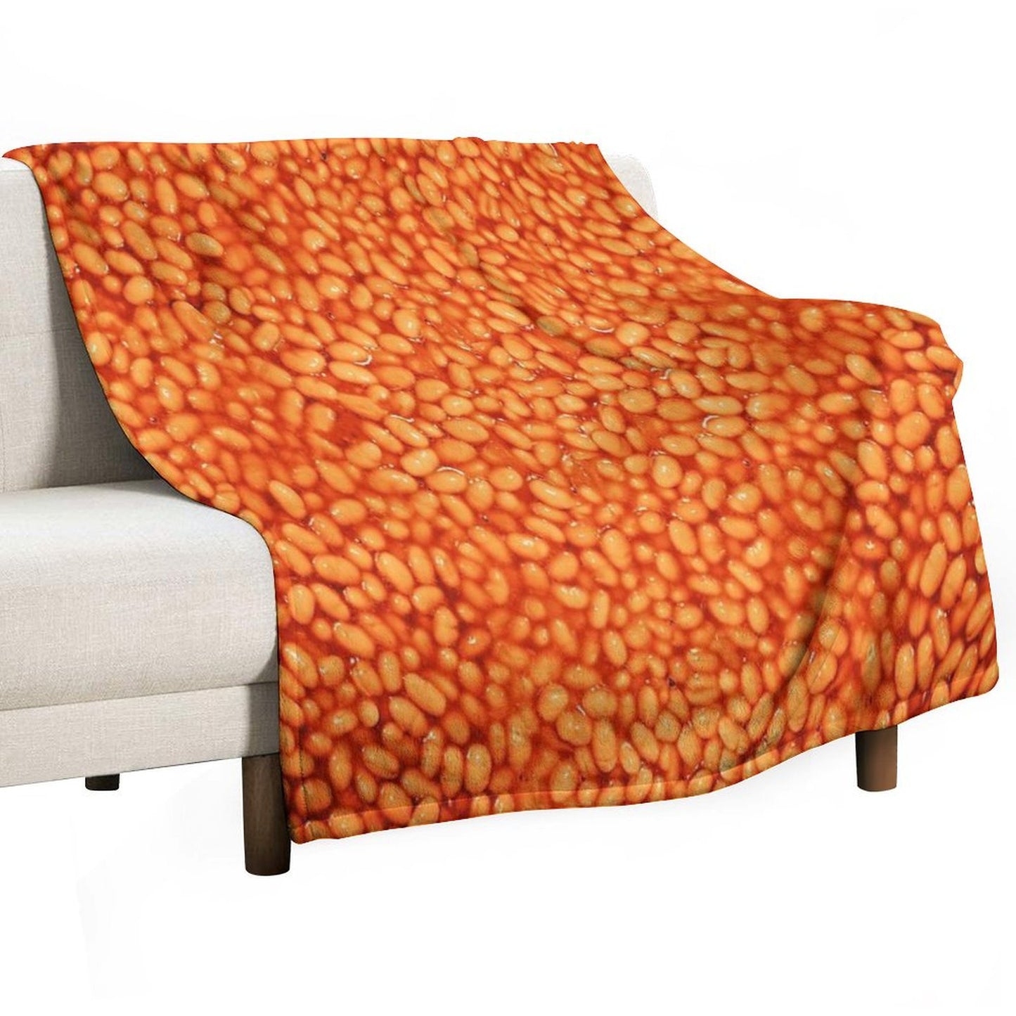 Baked Beans In Things Pattern Throw Blanket