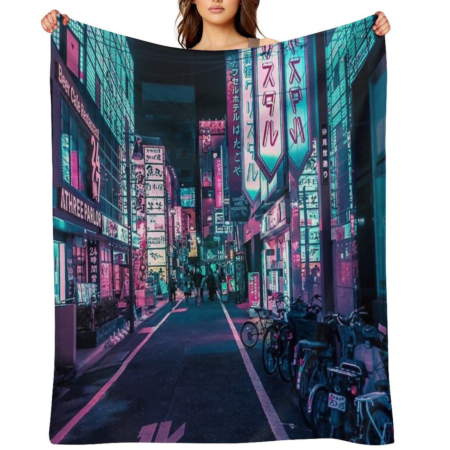 Tokyo - A Neon Wonderland Throw Blanket
