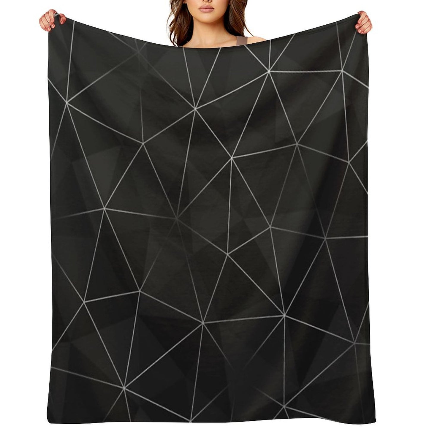 Kintsugi - Silver Mesh Throw Blanket