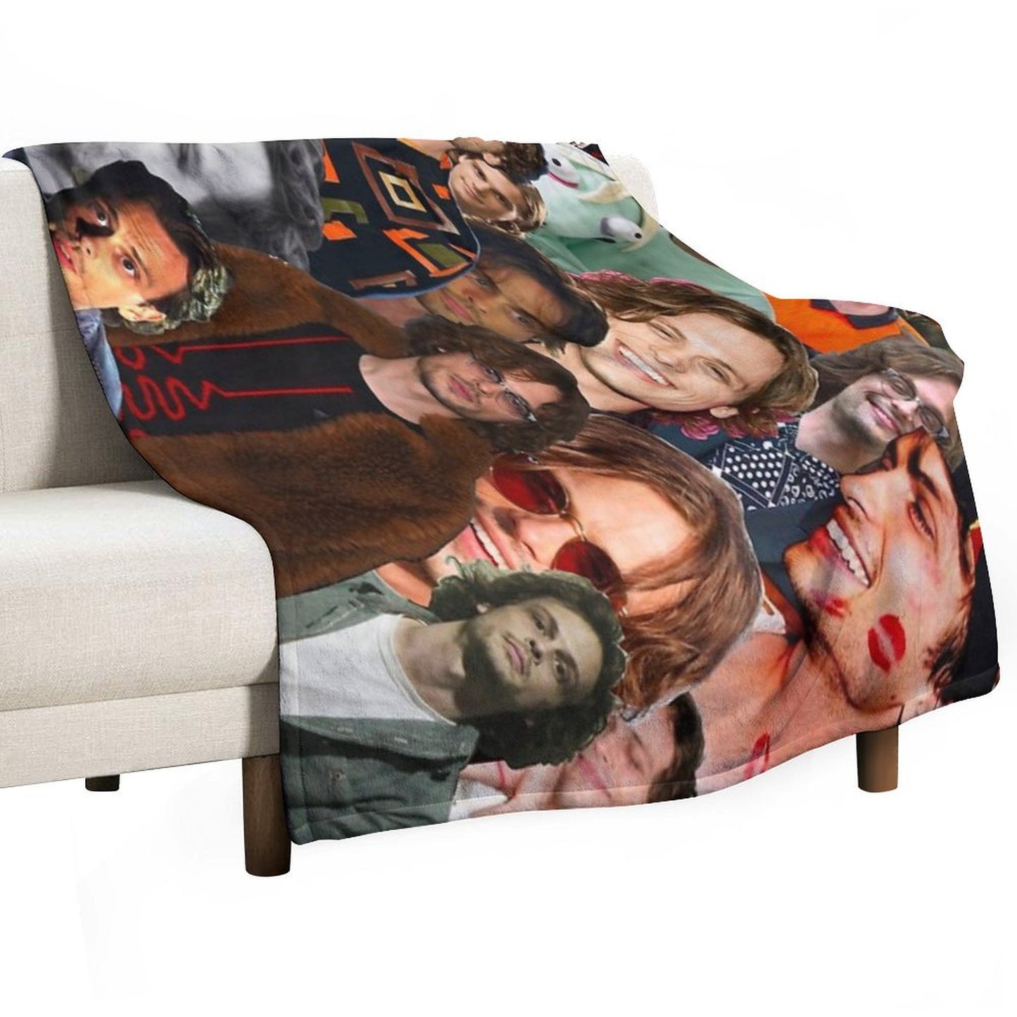 Matthew Gray Gubler Collage Throw Blanket