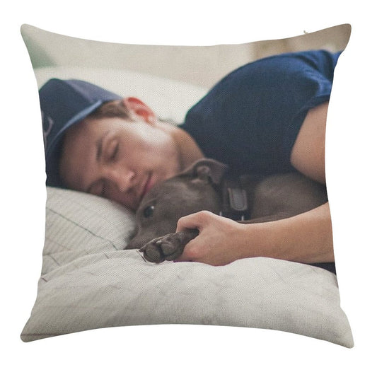 Tom Holland with Tessa Linen Throw Pillow Cover