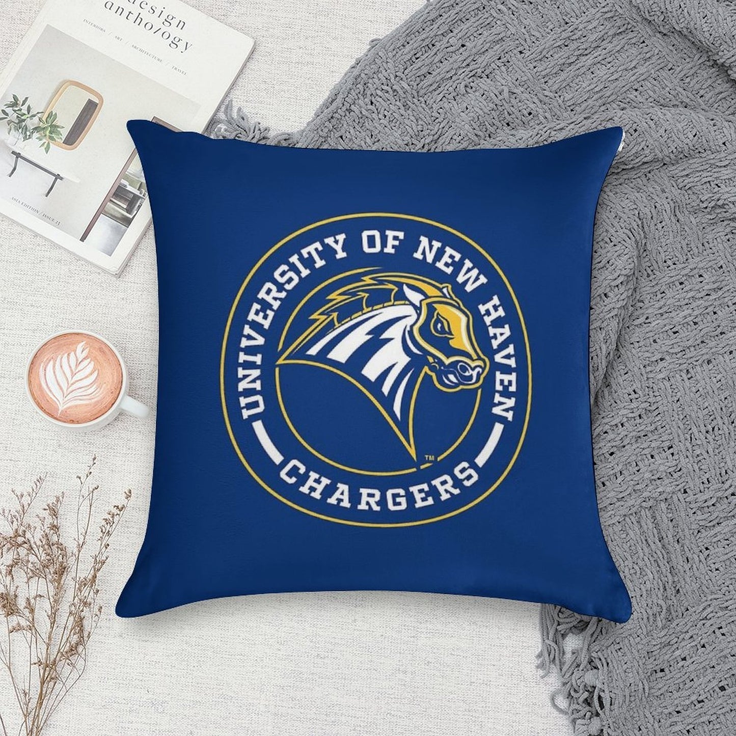 UNH - Circle Soft Short Plush Fabric Throw Pillow