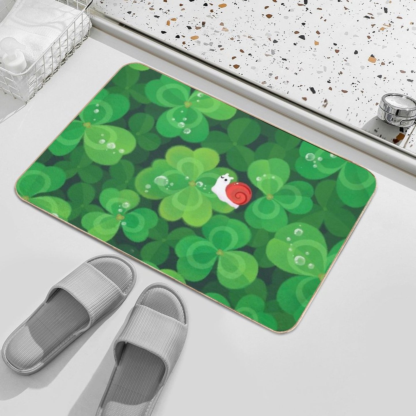 Happy Lucky Snail Bath Mat