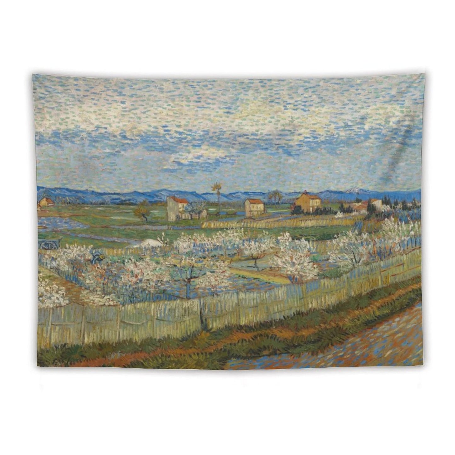 Van Gogh’s Peach Trees in Blossom Tapestry
