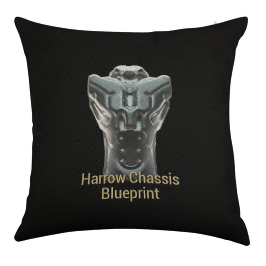 Harrow Chassis Blueprint Warframe Tennocon Meme Linen Throw Pillow Cover