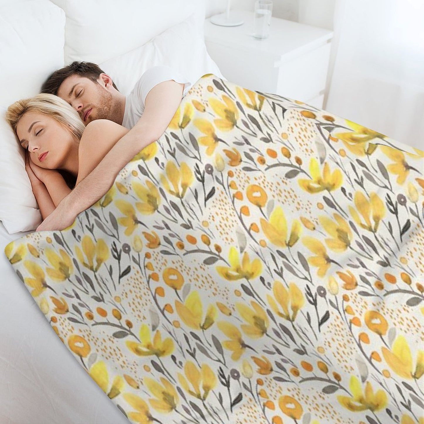 Yellow Field Throw Blanket