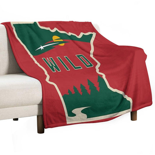 MN Wild Outline Throw Blanket