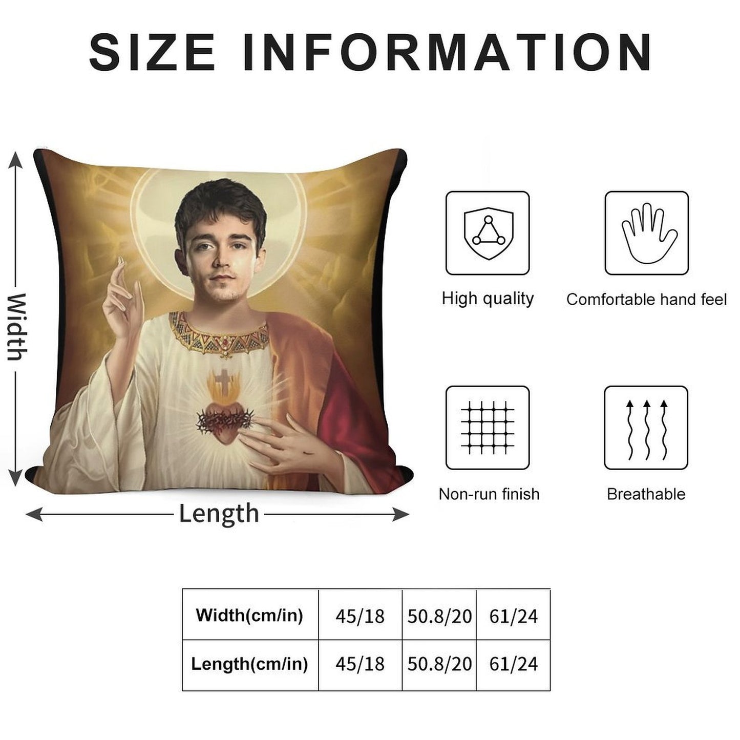 Charles Leclerc Jesus F1 Soft Bedroom Essential Throw Pillow