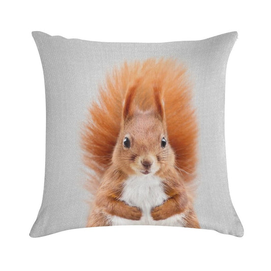 Squirrel 2 - Colorful Soft Style Accent Throw Pillow
