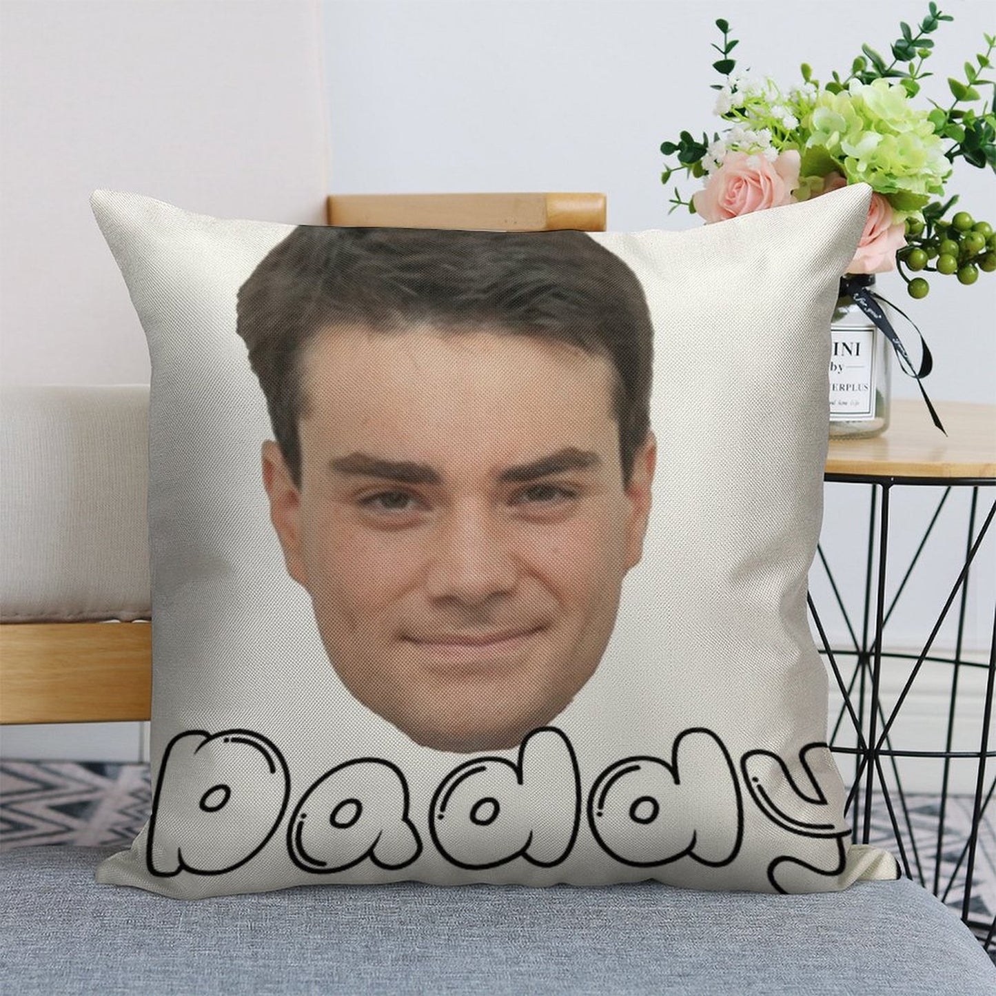 Ben Shapiro Daddy Linen Throw Pillow Cover