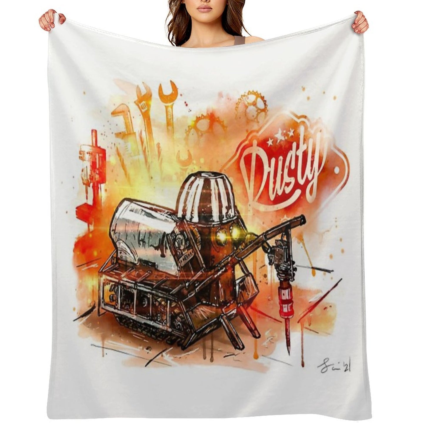 Rusty Art Throw Blanket