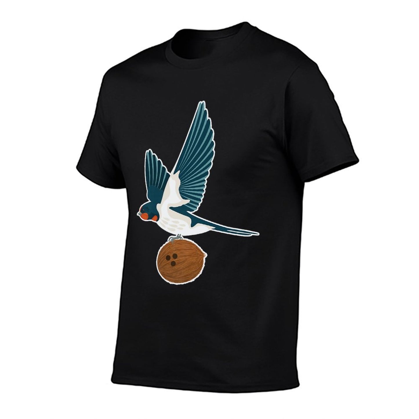 European Swallow Carrying A Coconut Holy Grail Premium T-Shirt