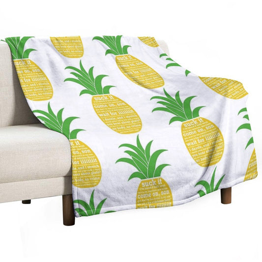 Psych Quotes Pineapple Throw Blanket