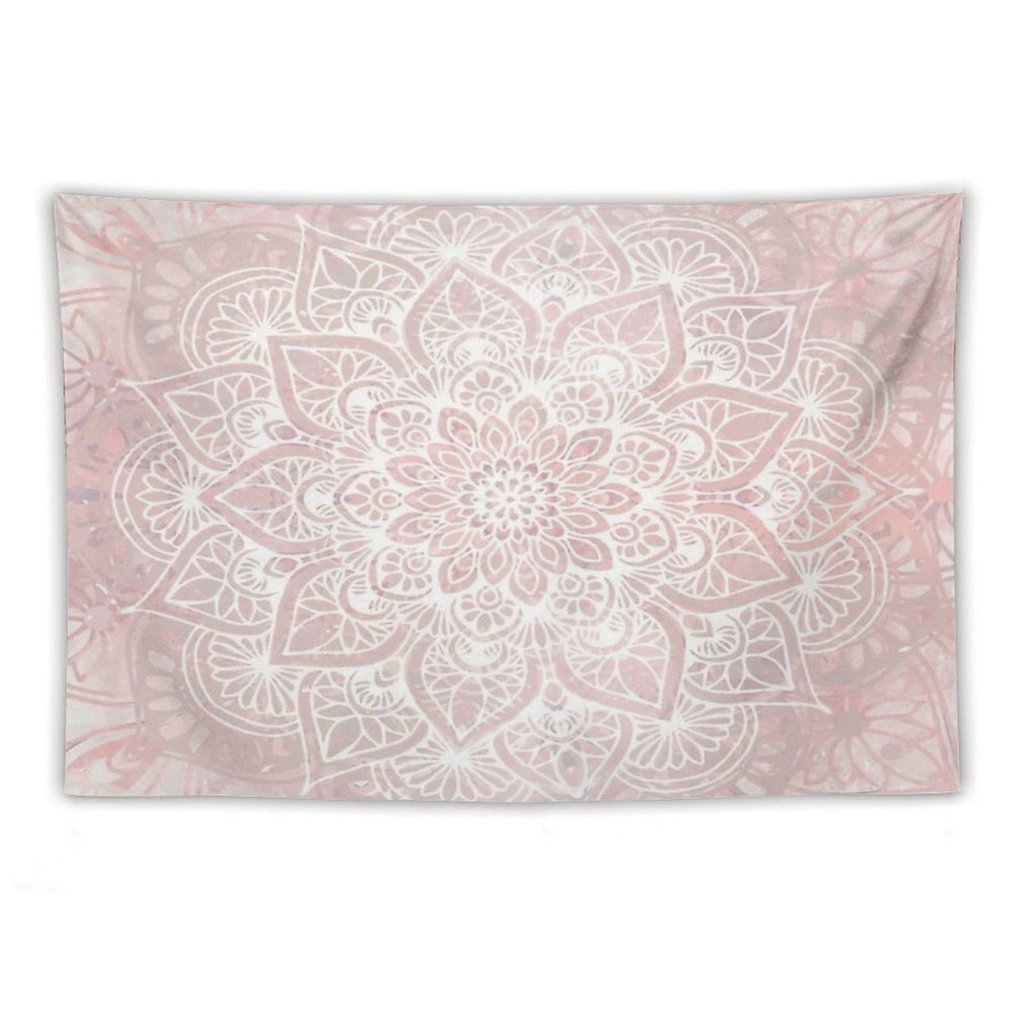Mandala Yoga Love, Pastel Pink Tapestry
