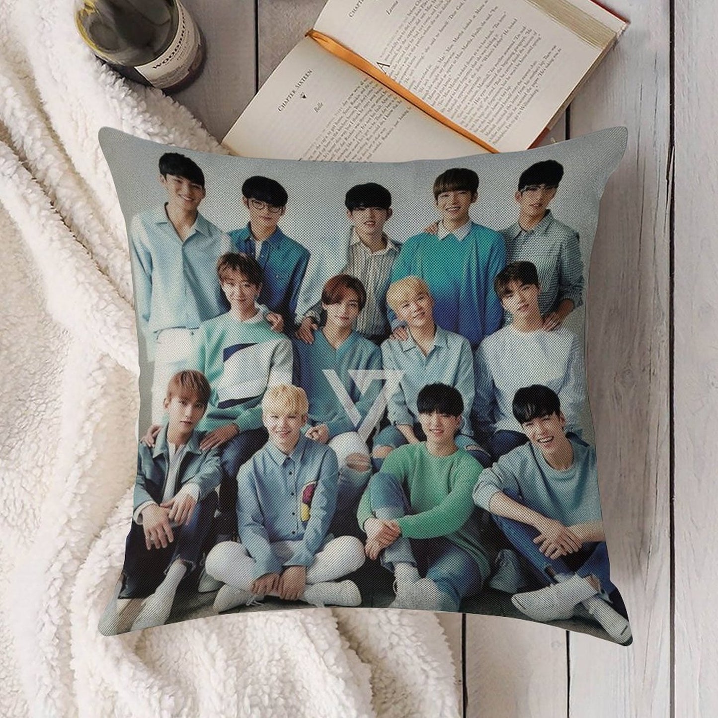 Seventeen Linen Throw Pillow Cover