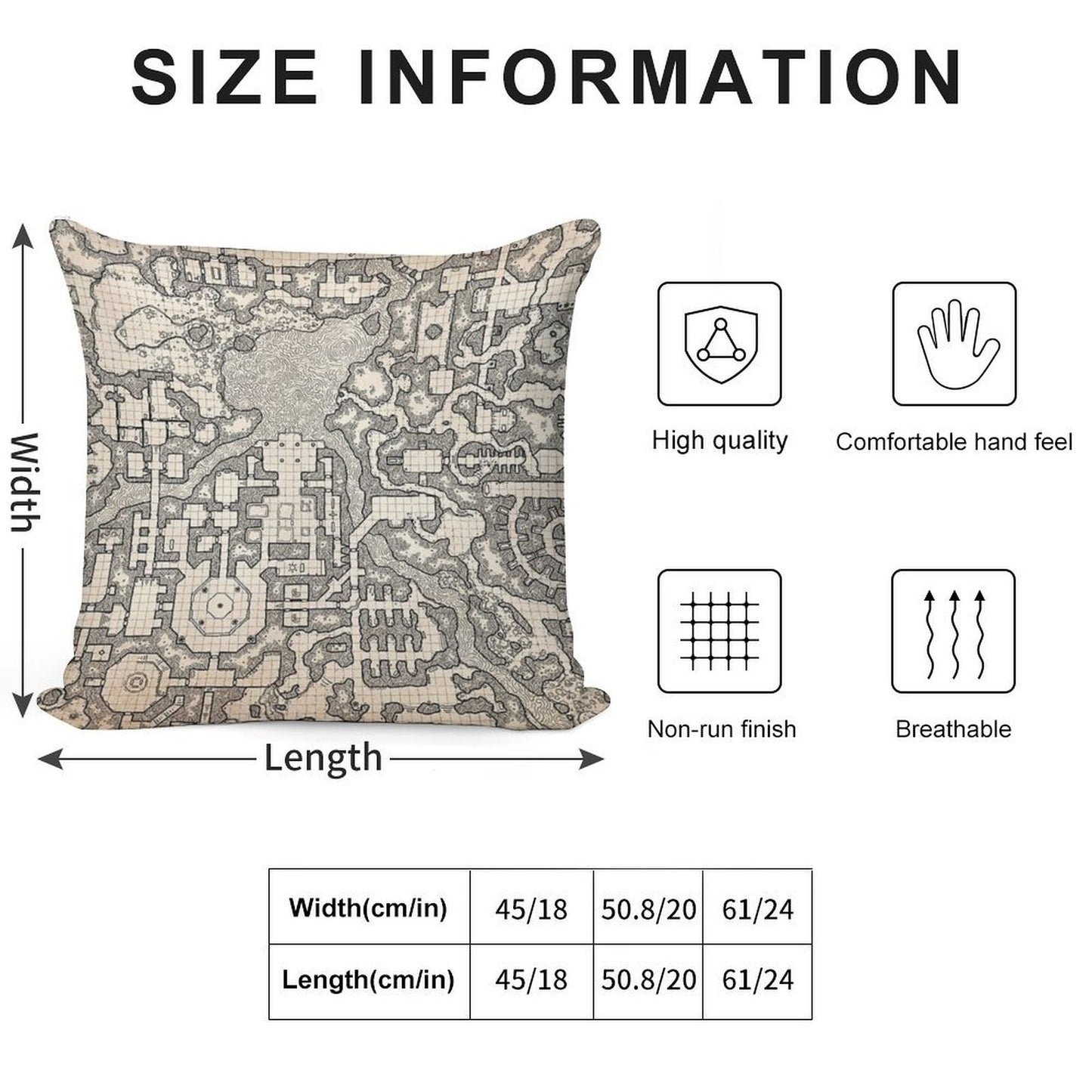 The Winter Tombs - A Massive Dungeon Complex by Dyson Logos Soft Reinforced Edging Throw Pillow