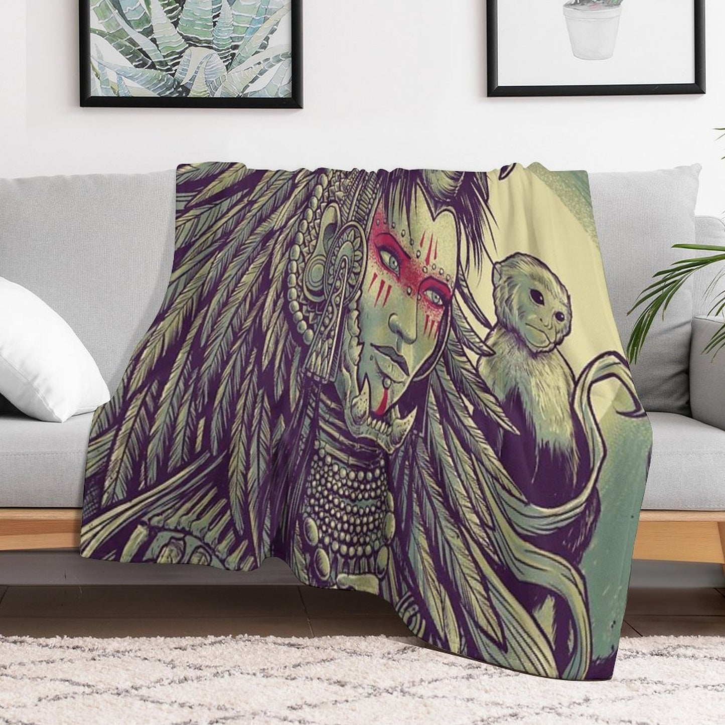 Vulture Queen Throw Blanket