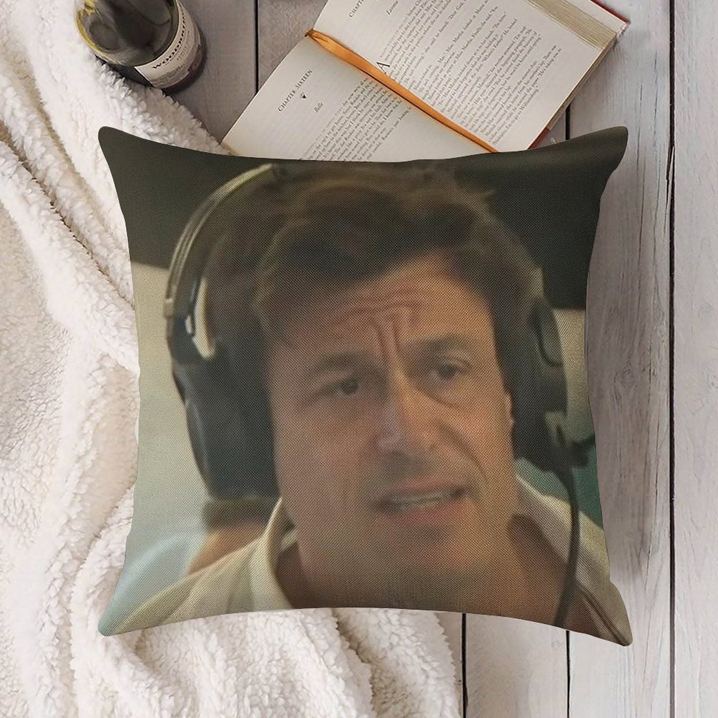 Confused Toto Wolff Linen Throw Pillow Cover