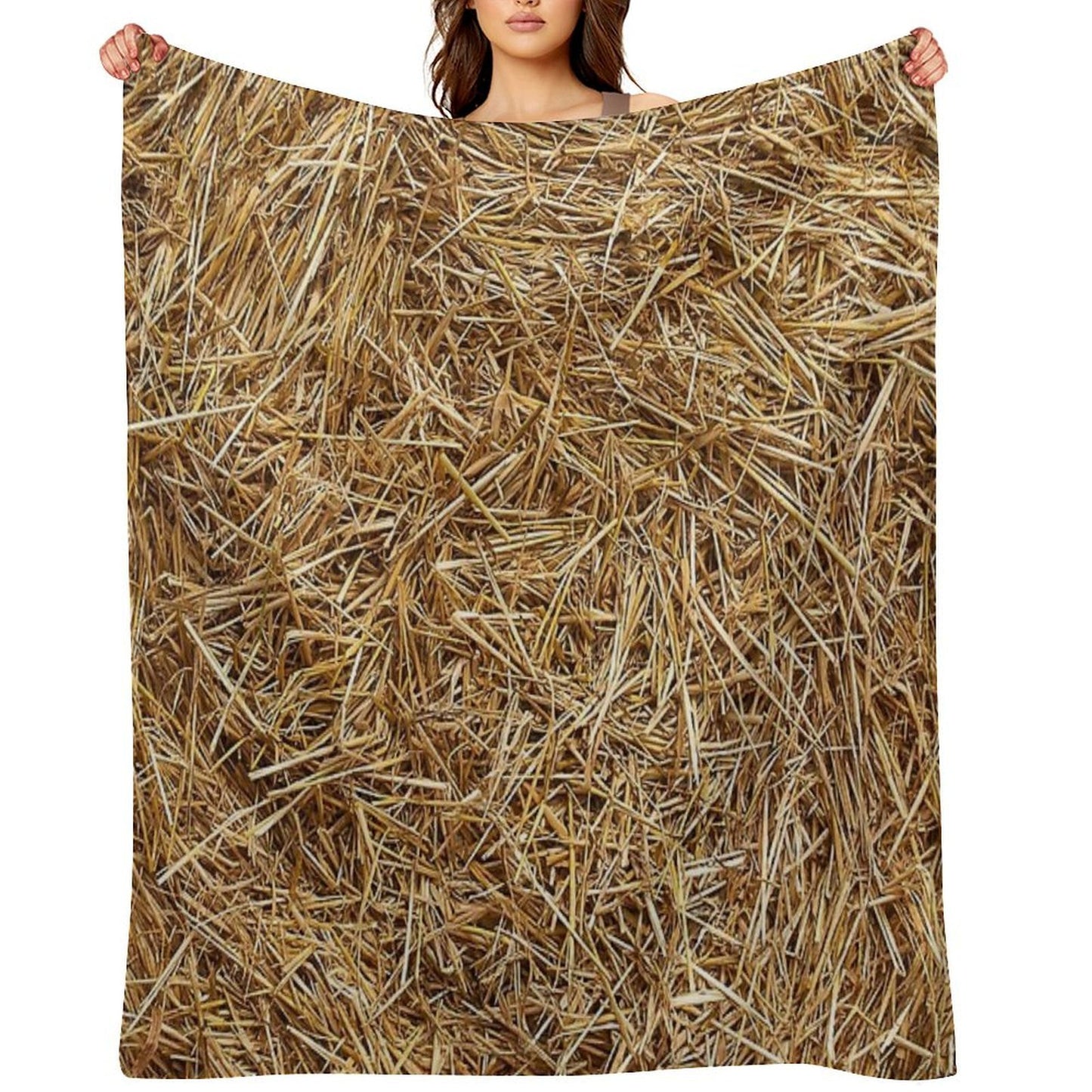 Hay Straw Throw Blanket