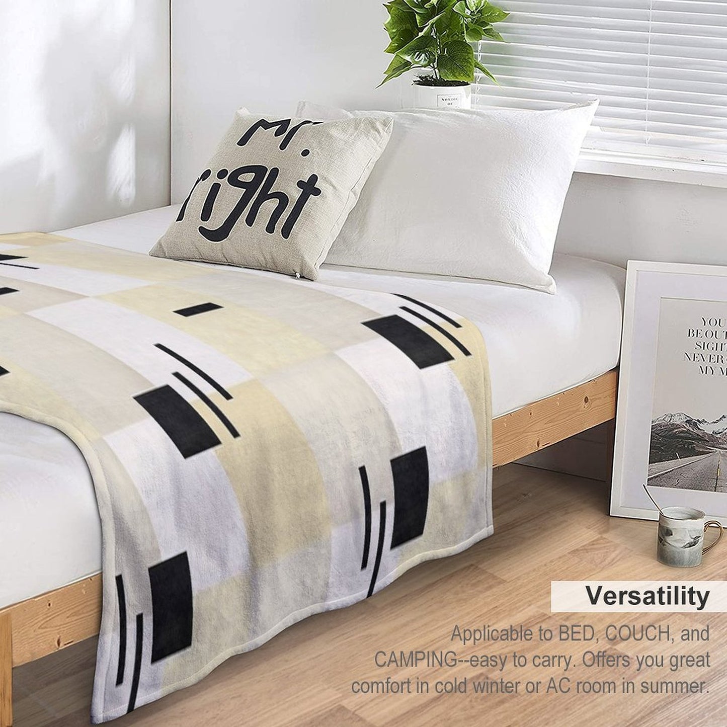 Geometric Textures Throw Blanket