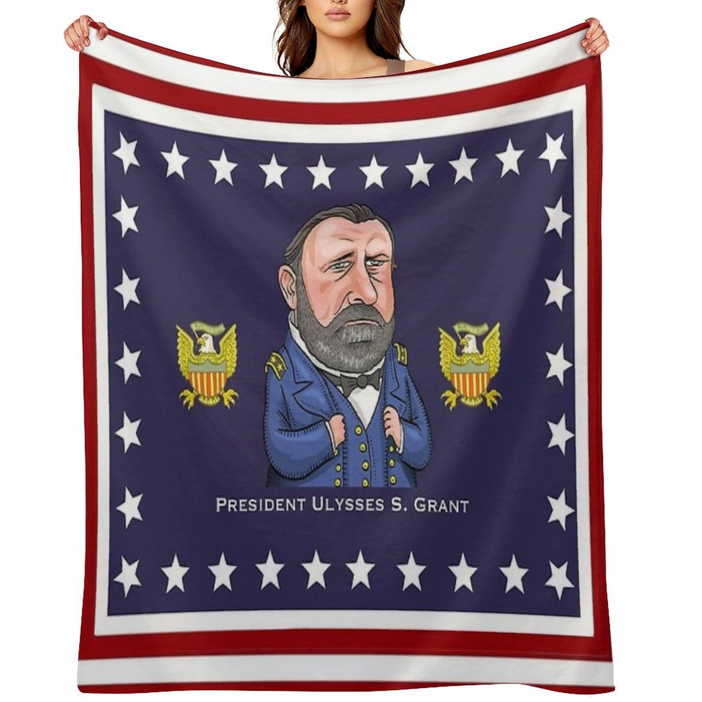 President Ulysses S. Grant Throw Blanket