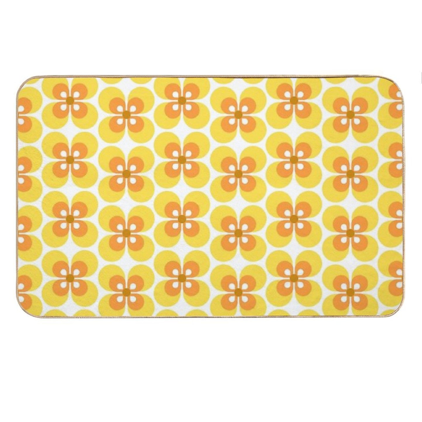 70s Harvest Pattern 4 Bath Mat