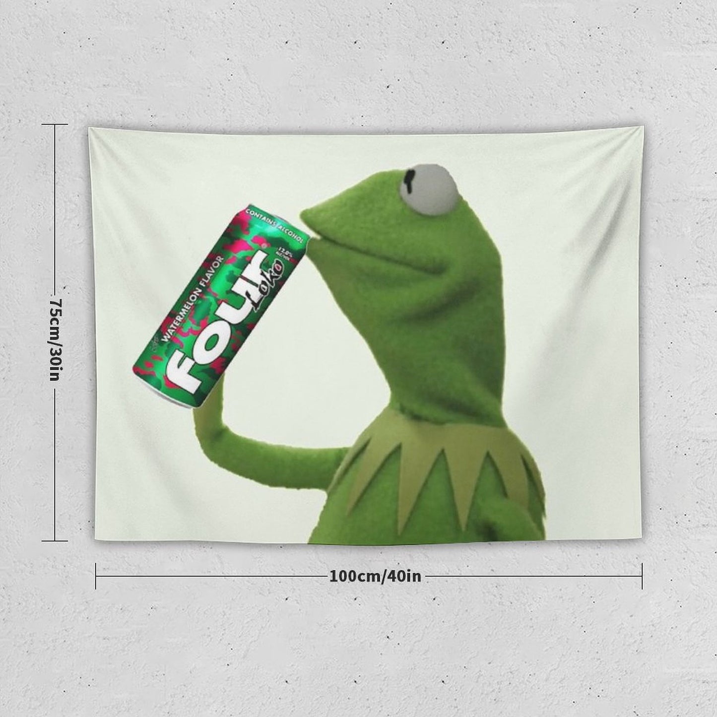 Kermit Sips Four Loko Tapestry