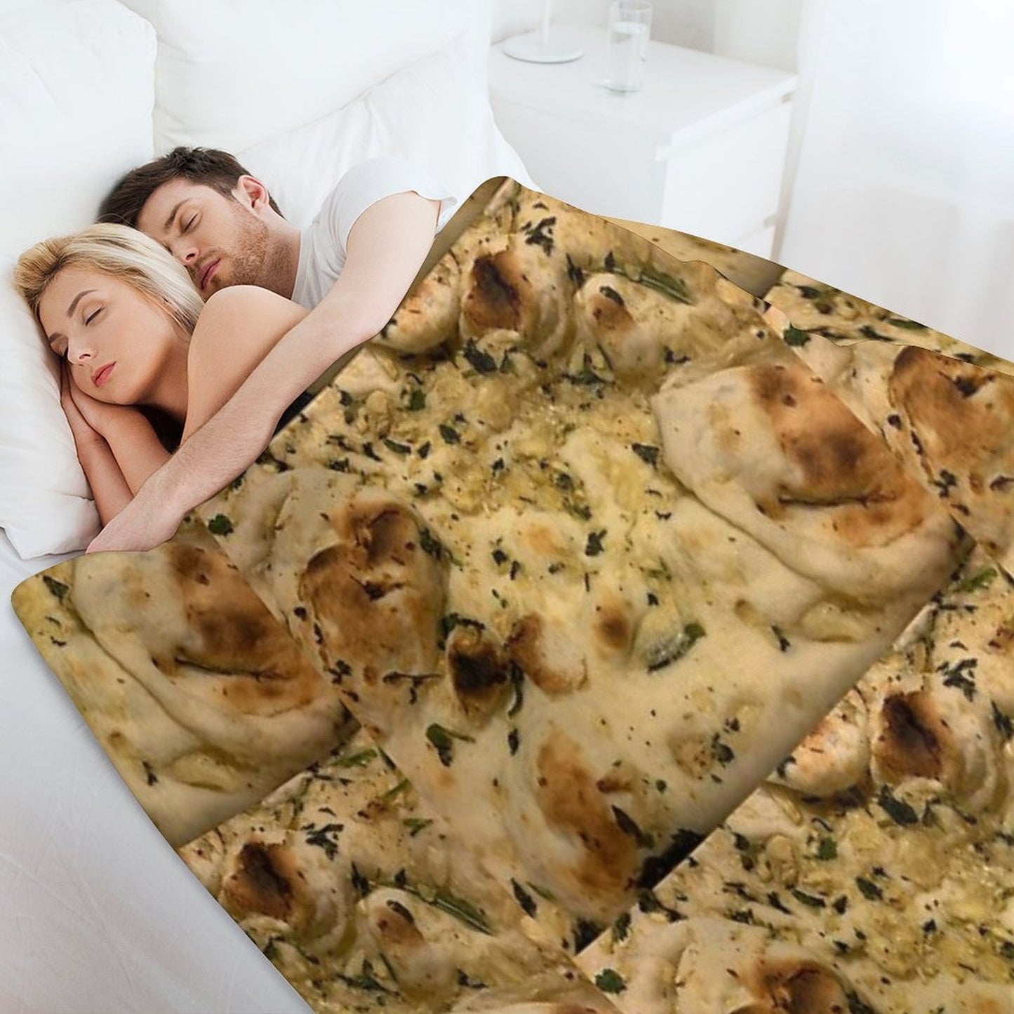 Garlic Naan Throw Blanket