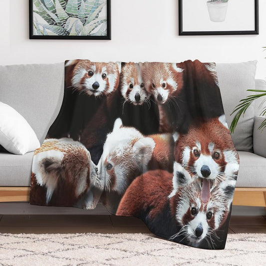 Red Pandas Throw Blanket
