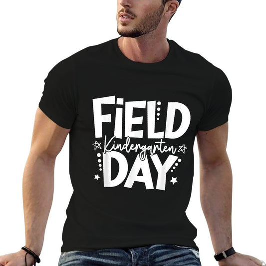 Kindergarten Field Day 2025 Let The Games Begin Kids Teacher  Ribbed Collar T-Shirt