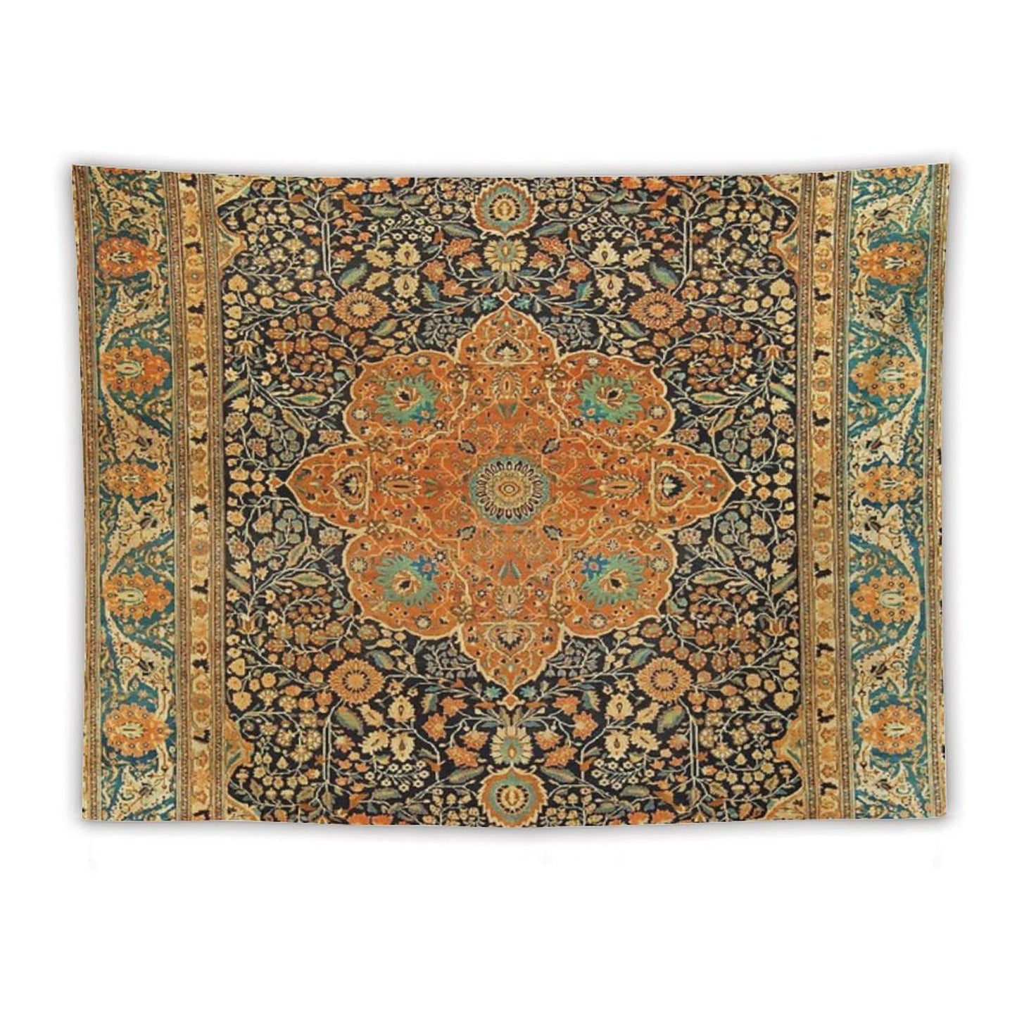 Antique Mohtashem Kashan Persian Rug Print Tapestry
