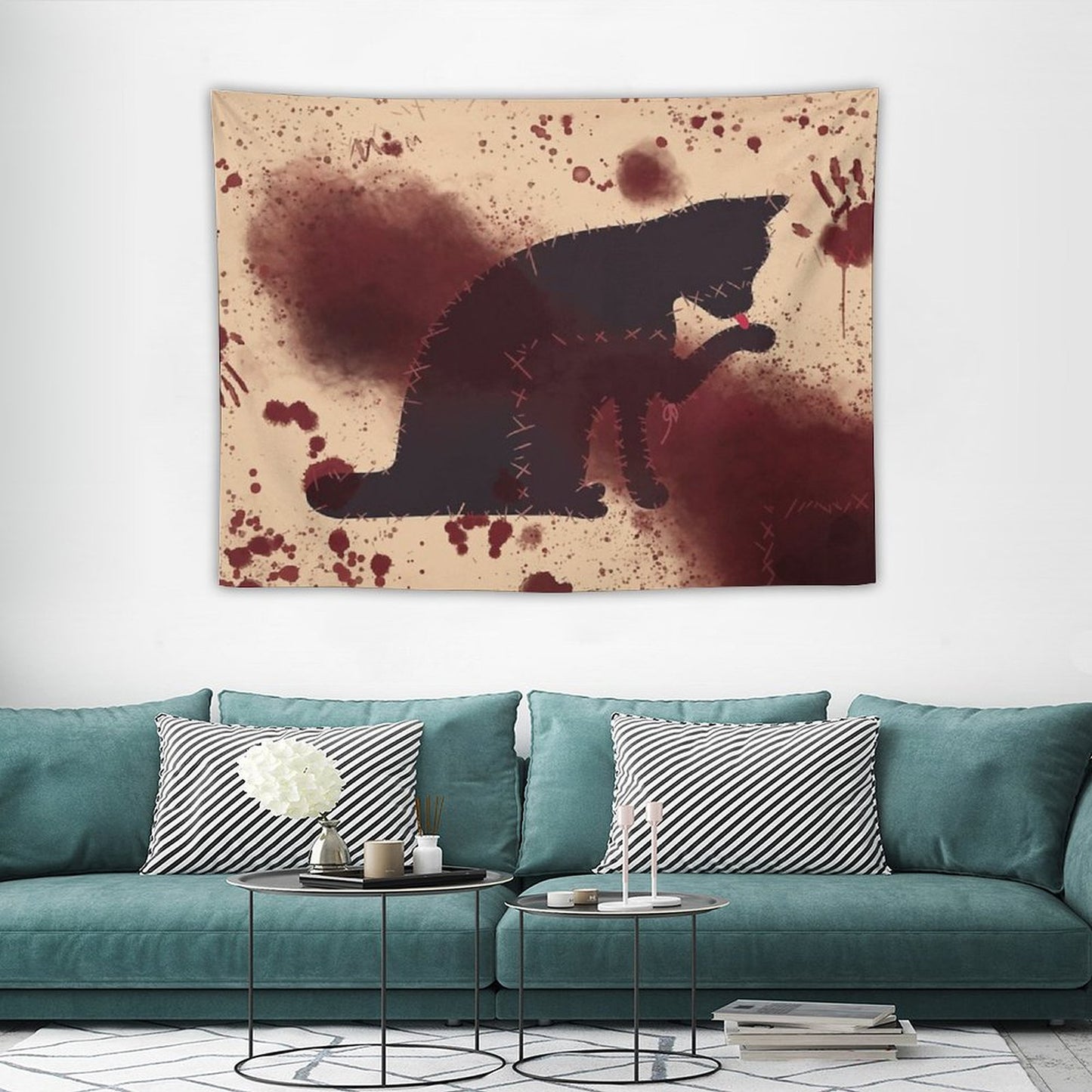 Bloody Cat Flag Tapestry