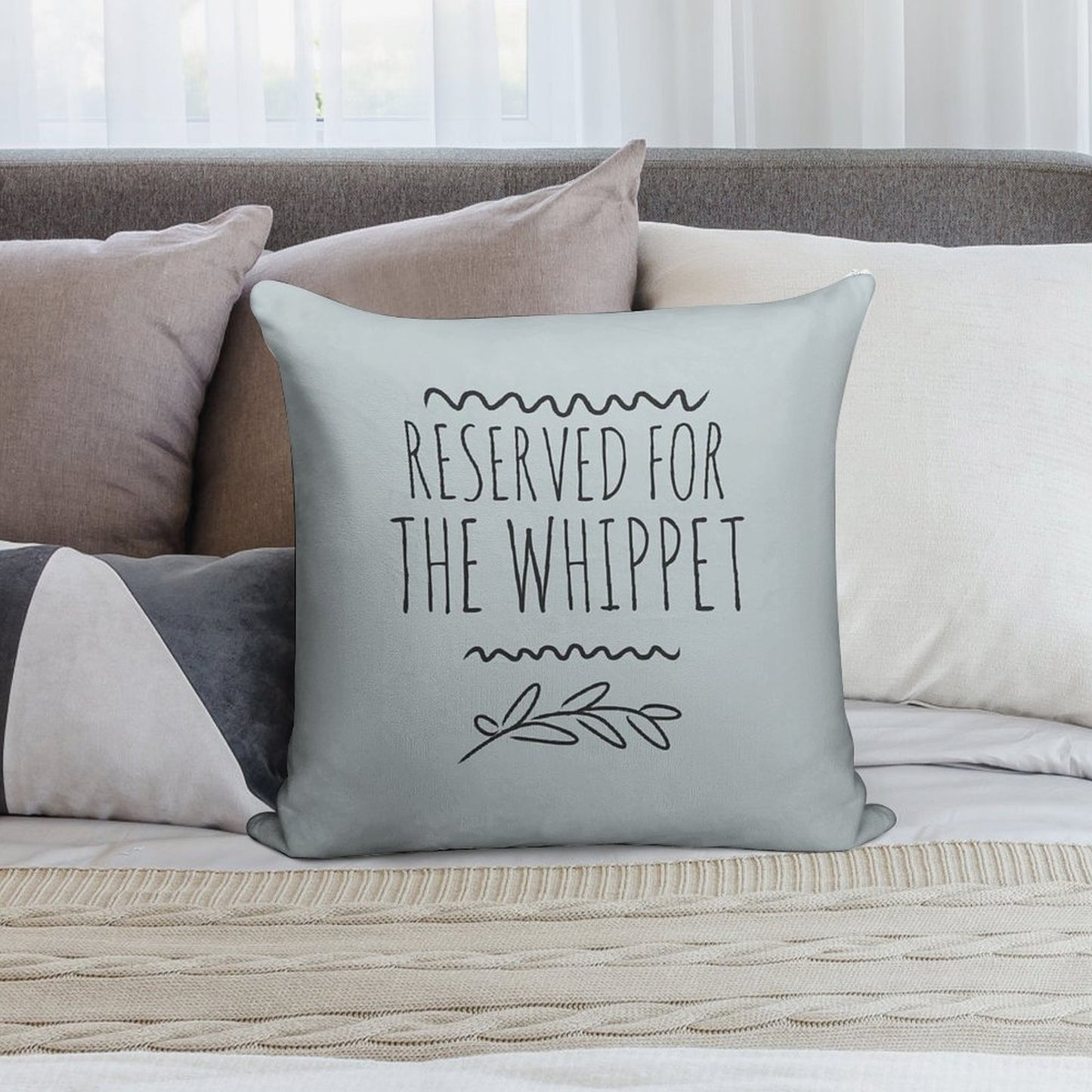 Reserved for The Whippet Soft High-Density Material Throw Pillow