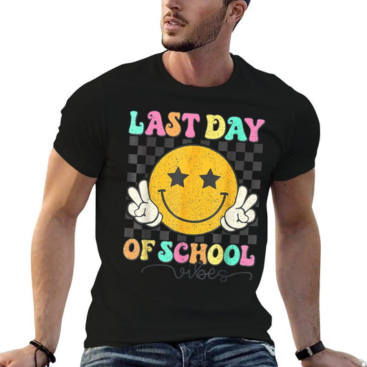 Last Day Of School Vibes Cute End Of School Kids Girls  Breathable T-Shirt